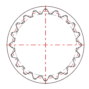 Assemblages avec un rainurage involuté - Dessin précis 2D (utilisable pour la production)