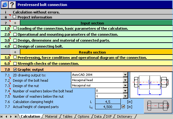 MITCalc Bolted connection 1.25 screenshot