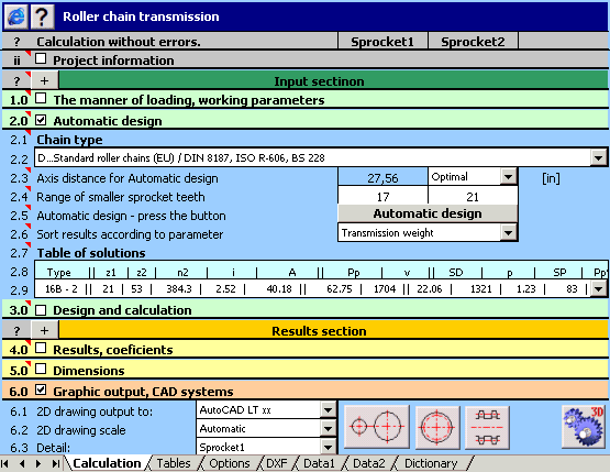 MITCalc Roller Chains Calculation Windows 11 download