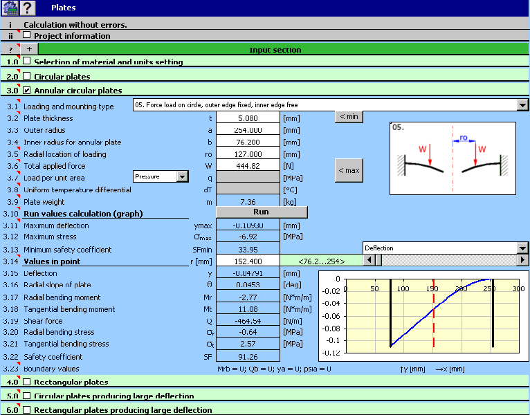 MITCalc Plates design and calculation screenshot