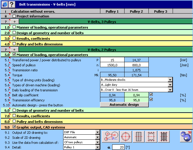 Windows 10 MITCalc V-Belts Calculation full