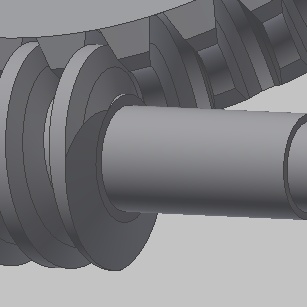 Worm Gear - 3D model, Detail Worm Gear - 3D model, Detail