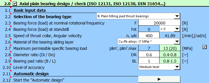 Hydrodynamic plain thrust pad bearings and plain tilting pad thrust bearings