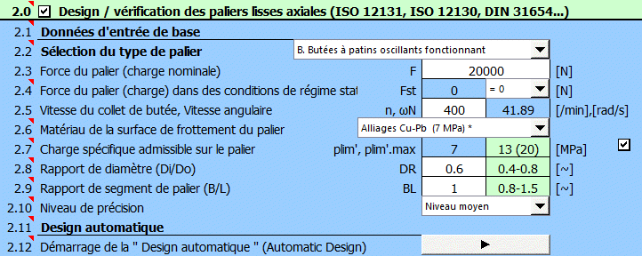 Butées hydrodynamiques à patins géométrie fixe et butées à patins oscillants fonctionnant