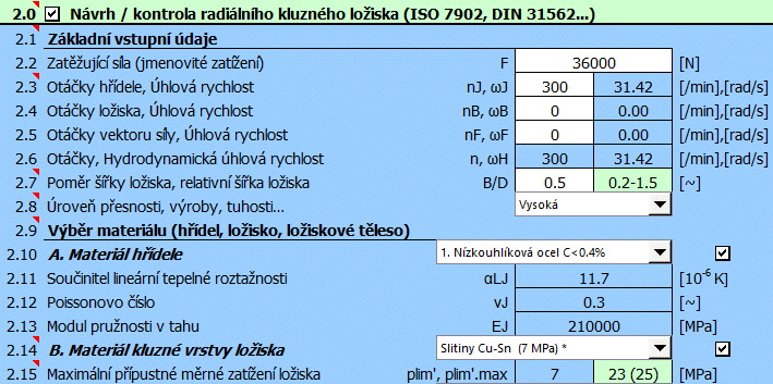 Hydrodynamická radiální kluzná ložiska