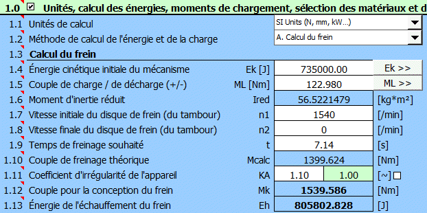 Calcul du couple