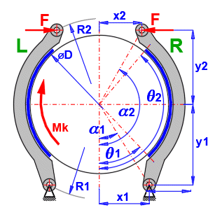 Drum brake - dimensions Drum brake - dimensions