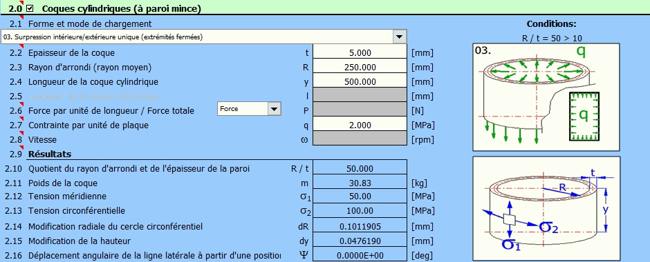 Déformations et contraintes des coques de révolution