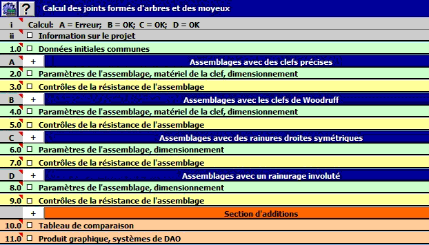 Joints formés d'arbres et des moyeux