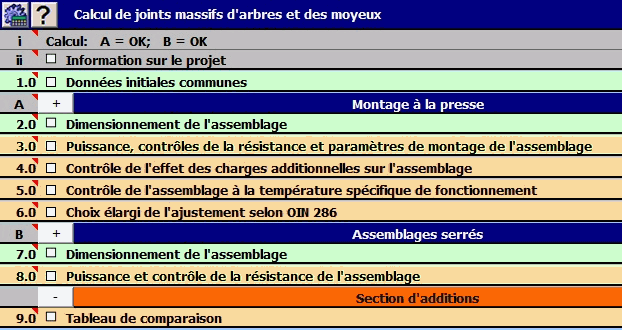 Joints massifs d'arbres et des moyeux