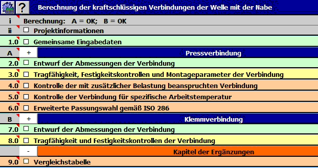 Kraftschlüssige Verbindungen der Welle