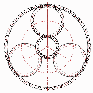 Planetary Gearing - 2D Drawing